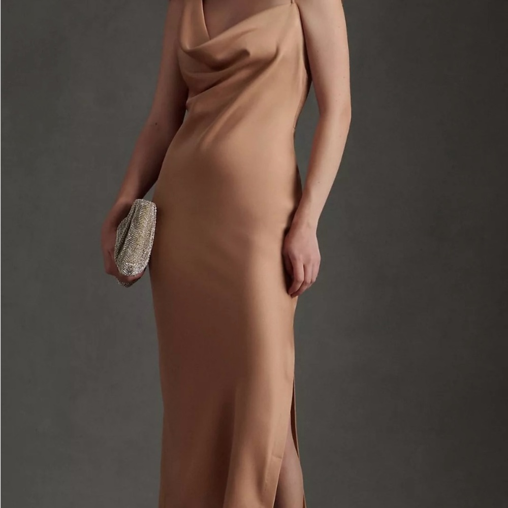 BHLDN Strapless Tan Gown